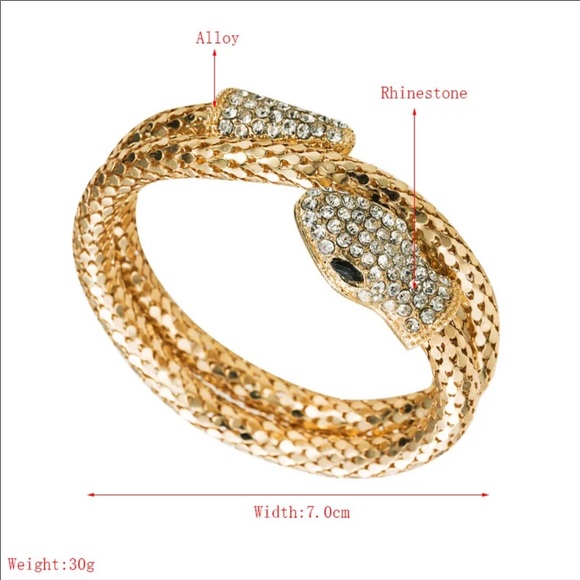 NEW Arrival Silver Snake Bangle Bracelet - Picture 2 of 2